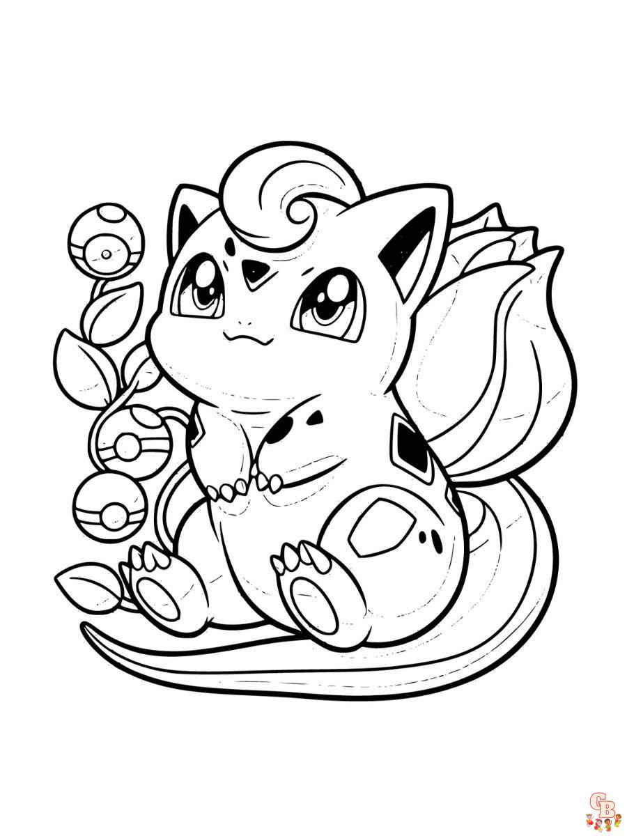 bulbasaur pokemon coloring page