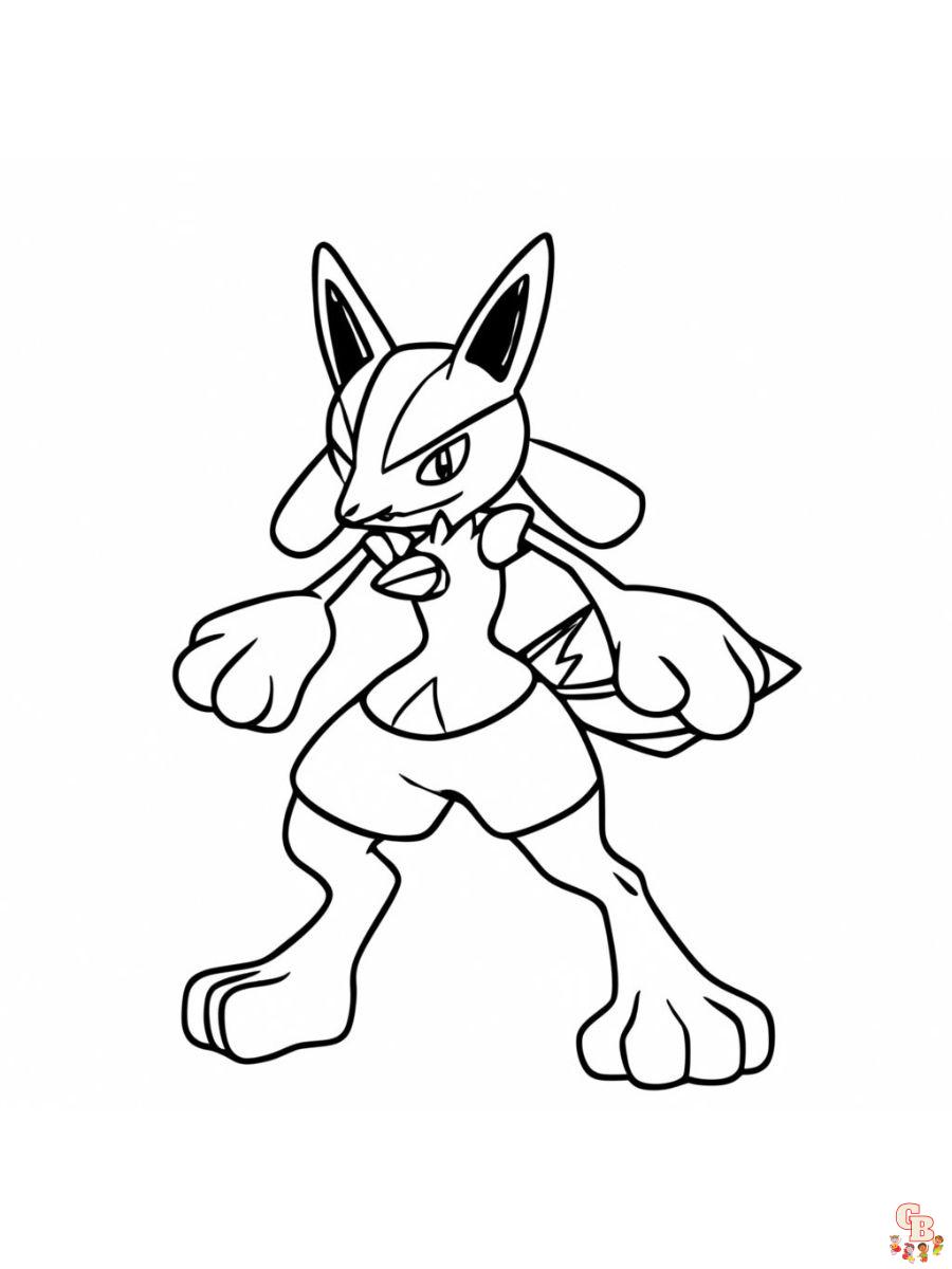 pokemon lucario coloring pages