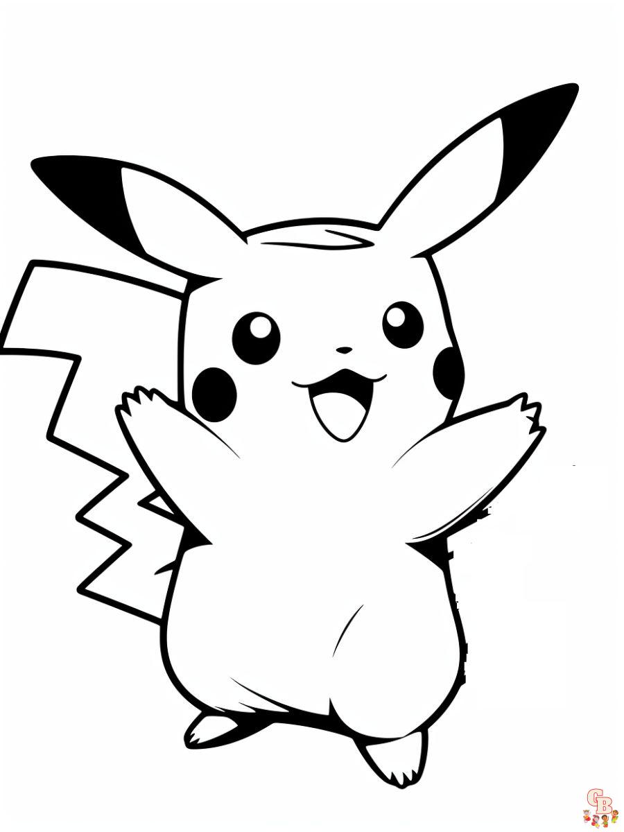 pokemon coloring pages of pikachu