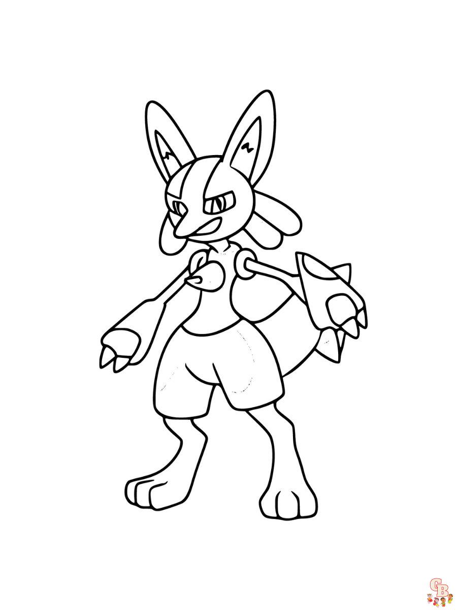 lucario coloring page