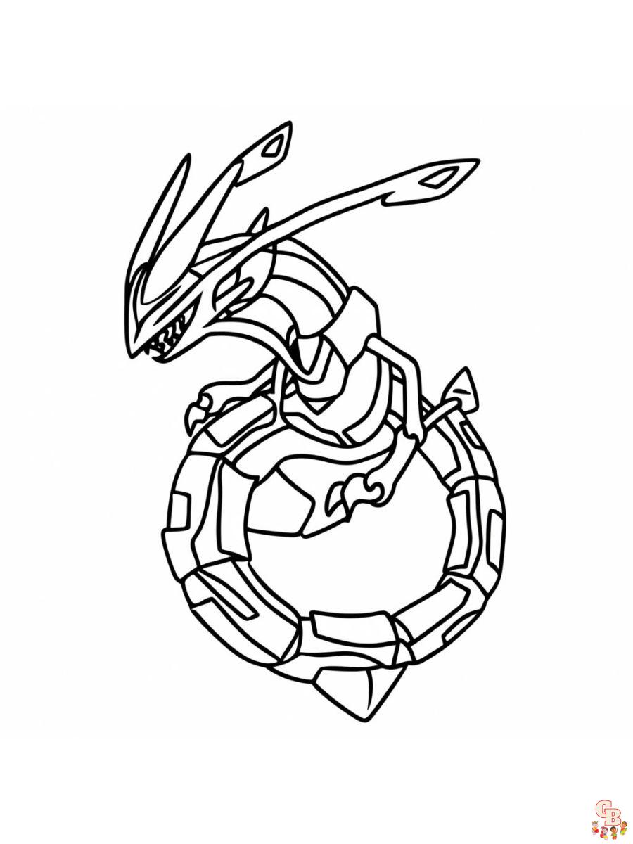 pokemon rayquaza coloring page