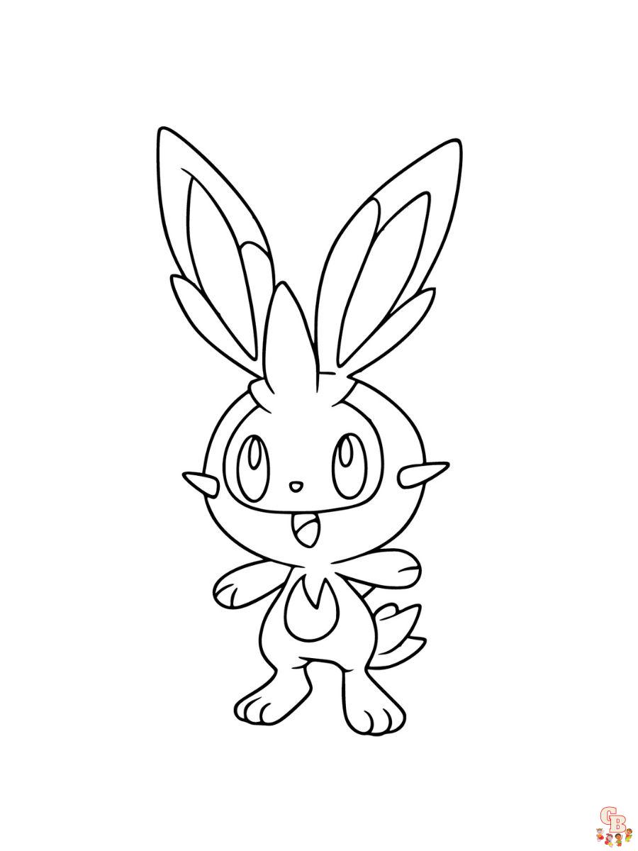 scorbunny coloring page