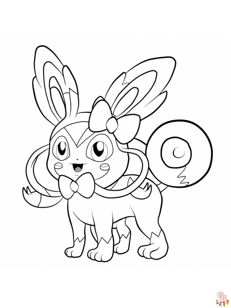 sylveon coloring page