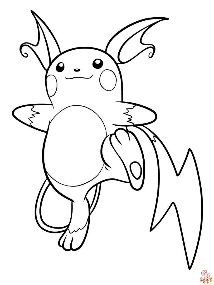 raichu coloring page