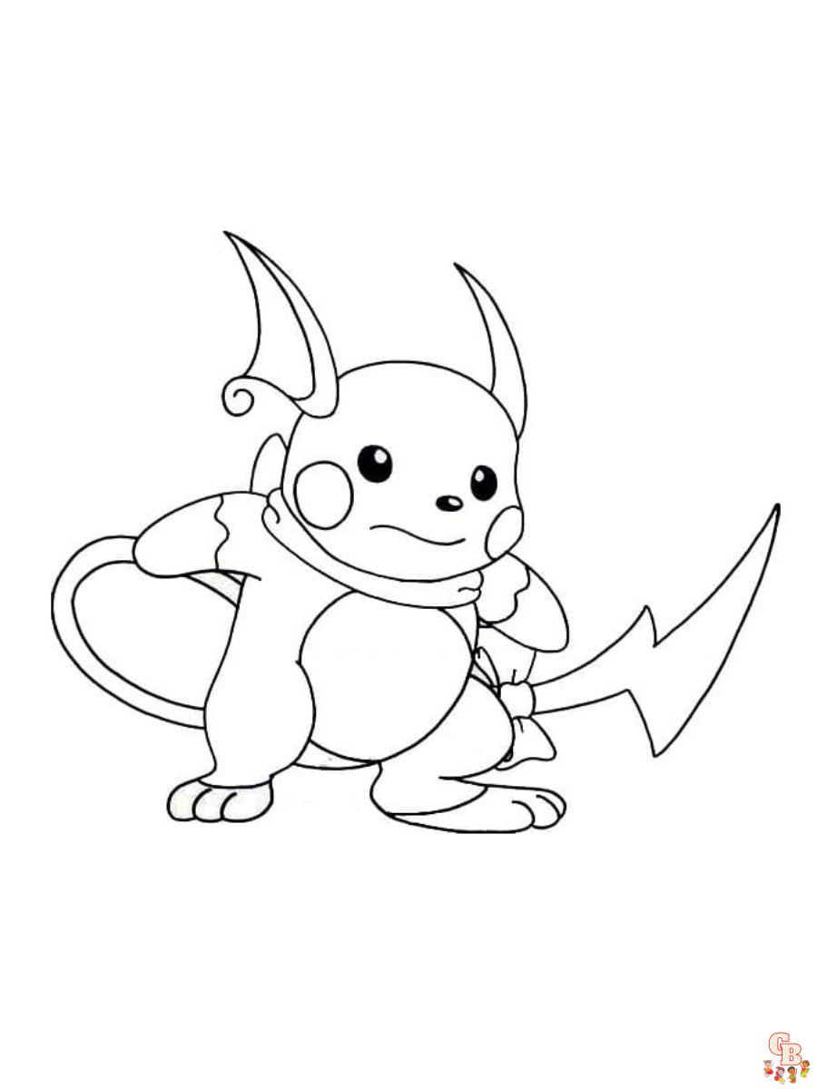 raichu pokemon coloring pages