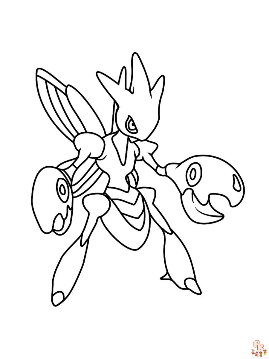 scizor pokemon coloring pages