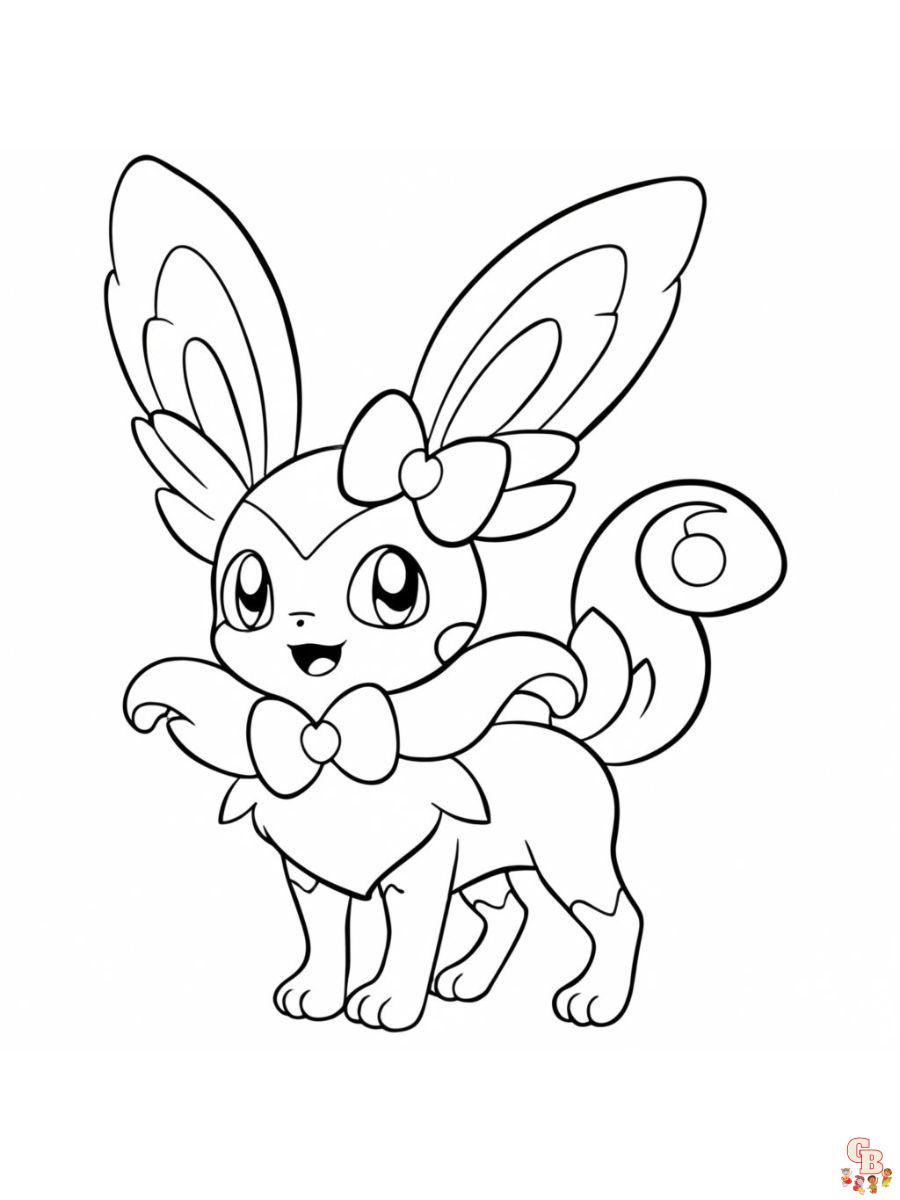 sylveon pokemon coloring page