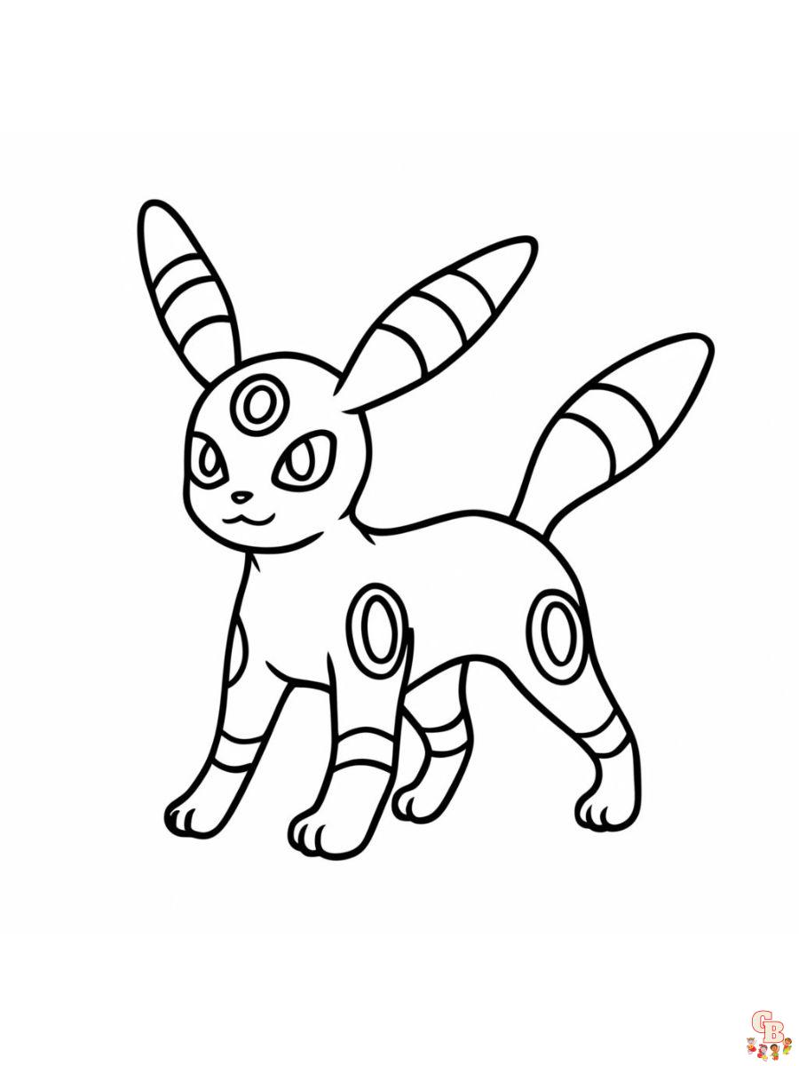 umbreon pokemon coloring pages