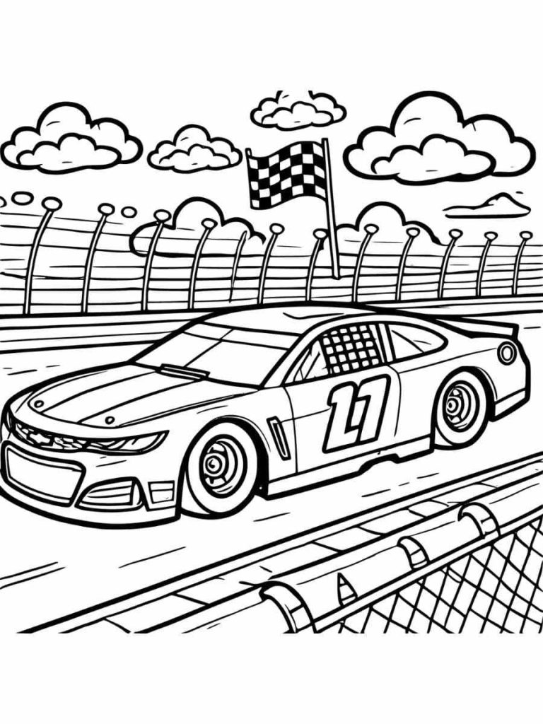 Race Car Coloring Pages Free Printable Sheets for Kids Race Car Coloring Pages Free Printable Sheets for Kids