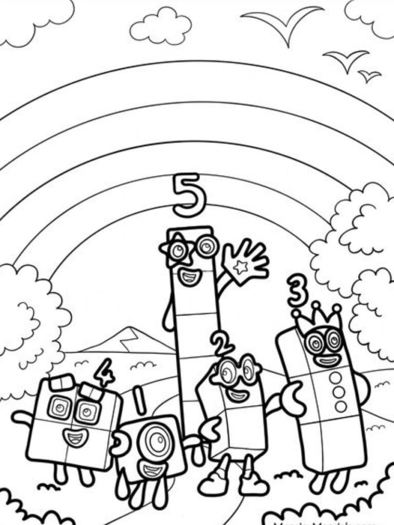 Numberblocks Coloring Pages Easy Fun for kids GBcoloring Numberblocks Coloring Pages Easy Fun for kids GBcoloring